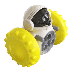 Astronaut-shaped pet food dispensing roly-poly toy